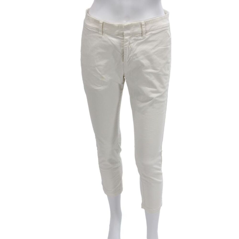 Nili Lotan Womens Ankle Pants White 98% Cotton Size 00